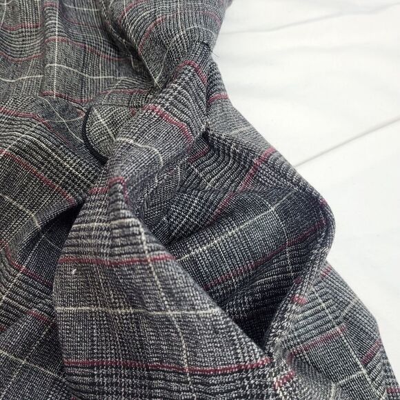 EVA ROSE Y2K dress gray plaid‎ pleated sleeveless dark academia with pockets L - Picture 6 of 9